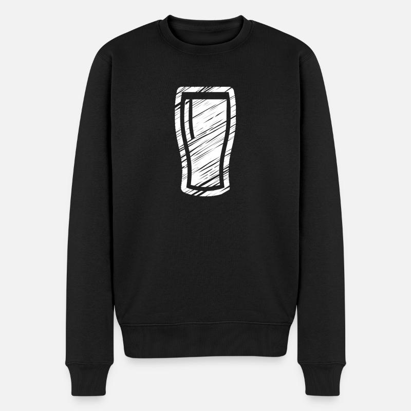 Pinte de bière blanche - Pull Premium bio Homme - noir