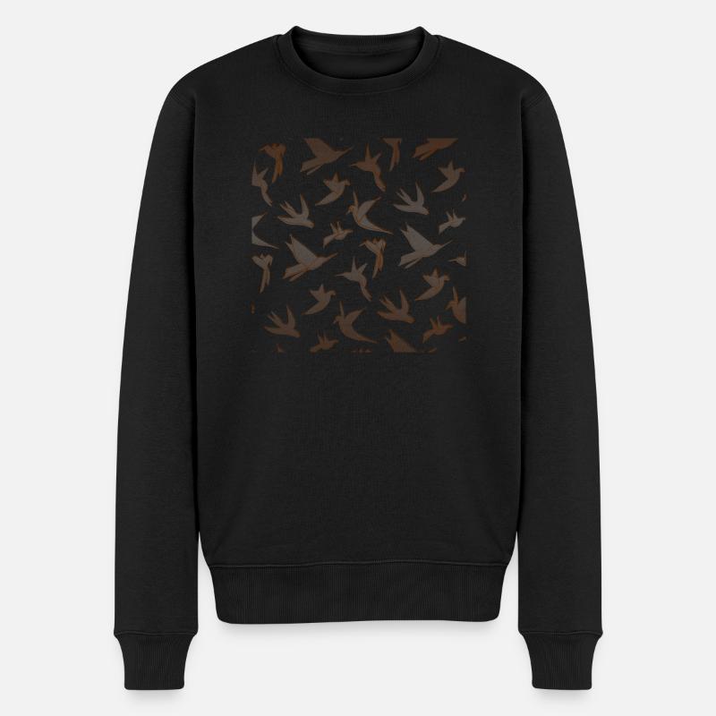 des oiseaux - Pull Premium bio Homme - noir