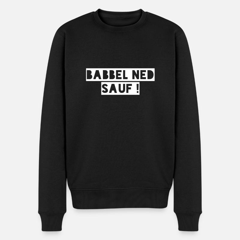 BABBEL - Männer Premium Bio Pullover - Schwarz