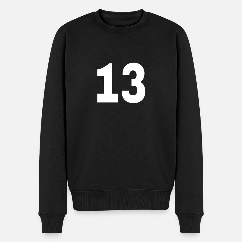 Numéro 13 - Pull Premium bio Homme - noir
