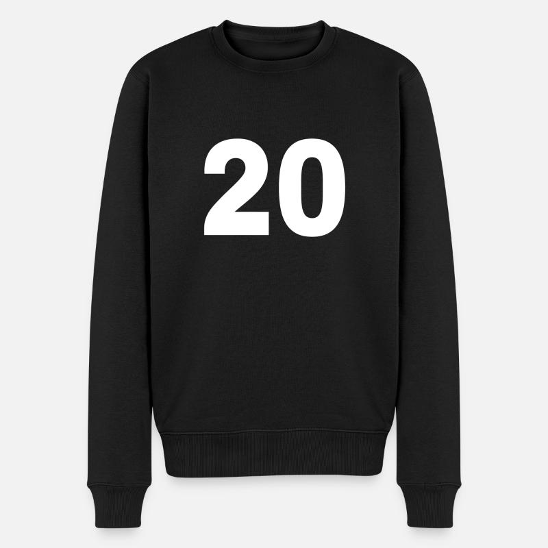 Numéro 20 - Pull Premium bio Homme - noir