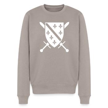 Bosna i Hercegovina Wappen Army - Männer Premium Bio Pullover - Taupe - Vorne - Nico (187cm)