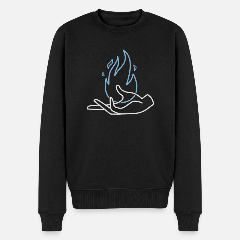 Feu à la main - Streetstyle - Pull Premium bio Homme - noir