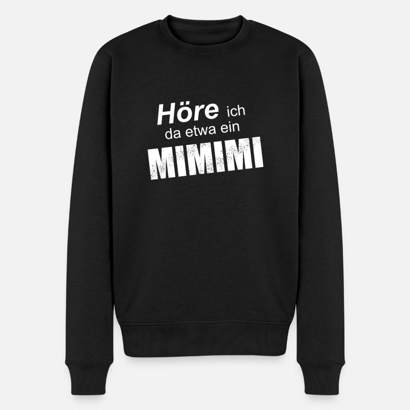 MIMIMI Mimose - Männer Premium Bio Pullover - Schwarz