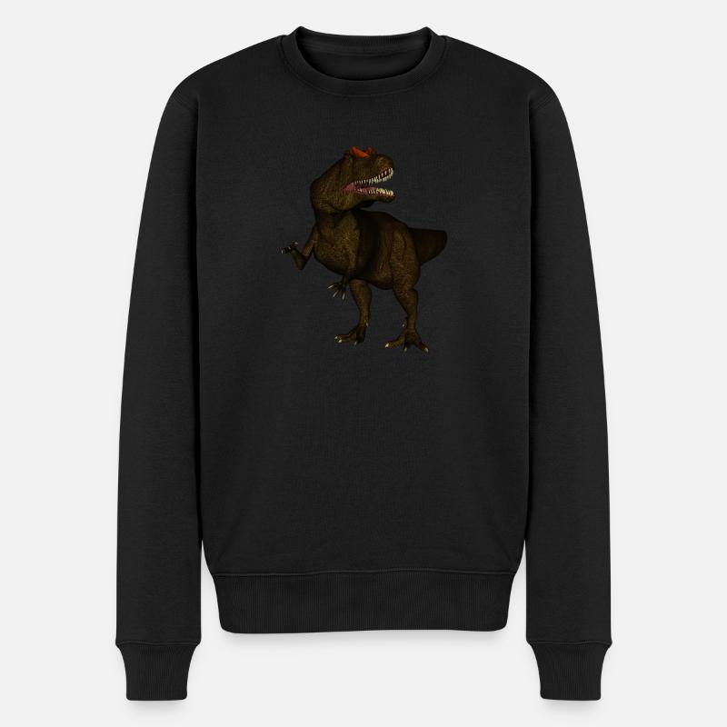 Allosaurus Dino - Männer Premium Bio Pullover - Schwarz