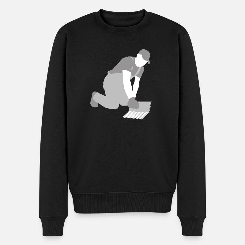 Fliesenleger Fliesen Arbeit - Männer Premium Bio Pullover - Schwarz