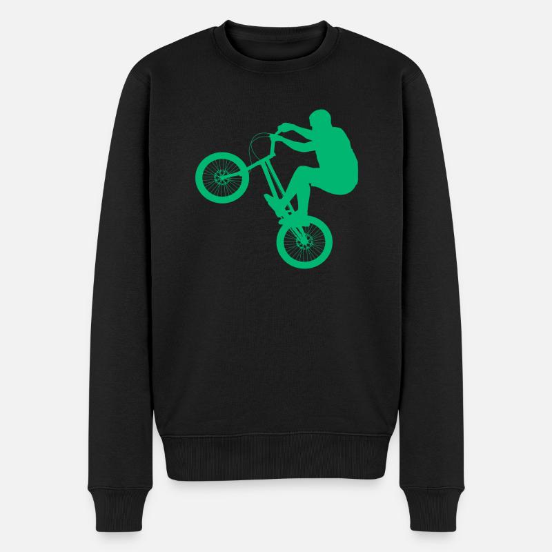 Radfahrer Geschenk Fahrrad Sport - Männer Premium Bio Pullover - Schwarz