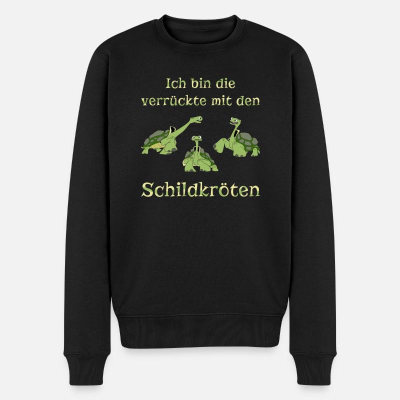 schildkröten turtle - Männer Premium Bio Pullover - Schwarz