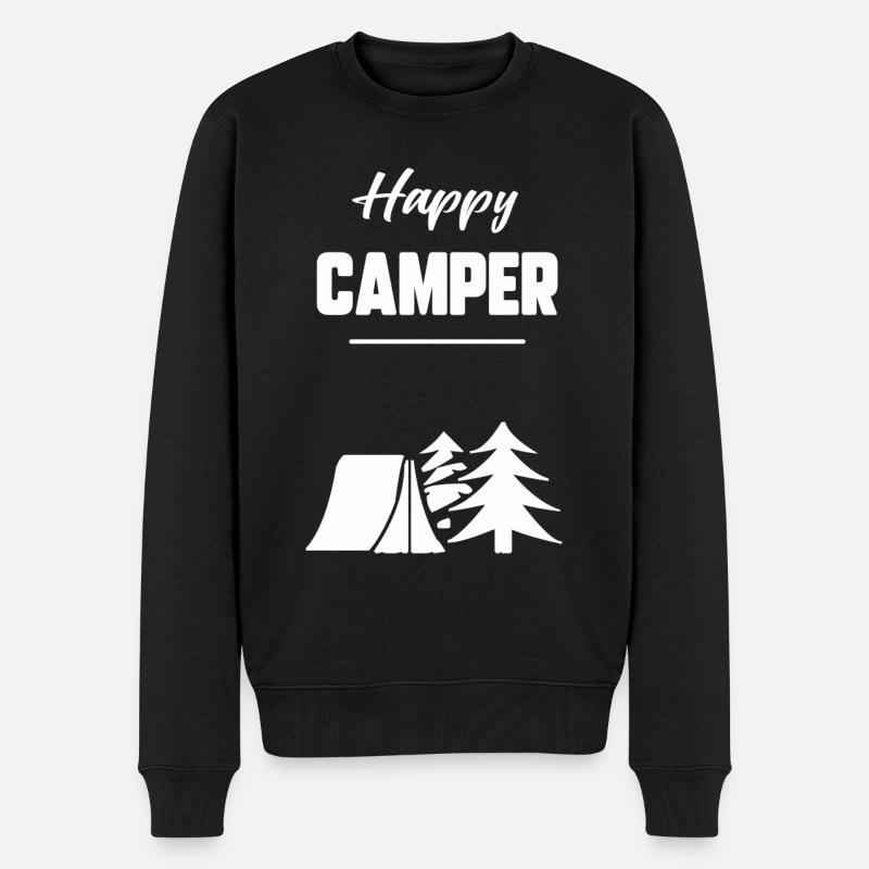 Happy camper - Pull Premium bio Homme - noir