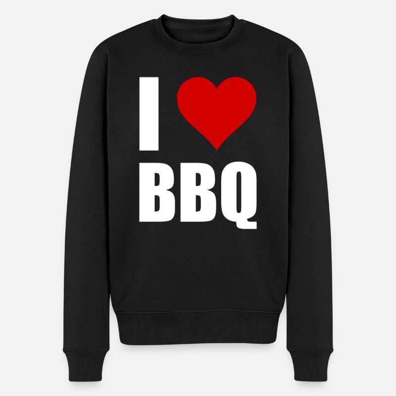 BBQ - Männer Premium Bio Pullover - Schwarz