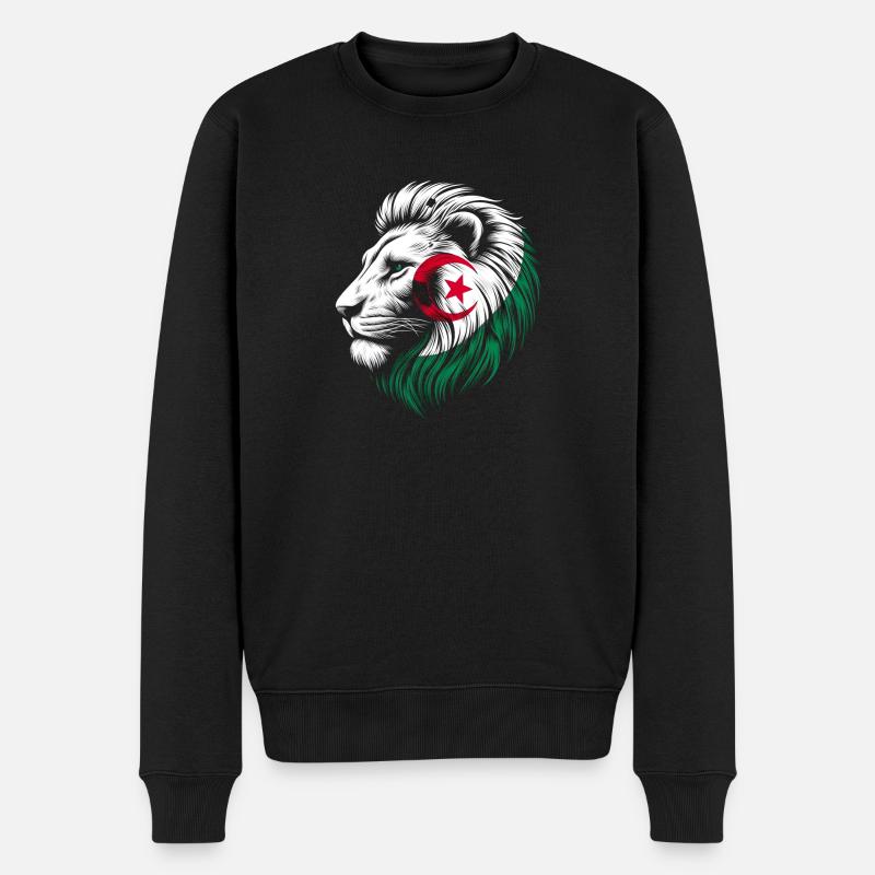 Algérie drapeau lion Algérie الجزائر cadeau - Pull Premium bio Homme - noir