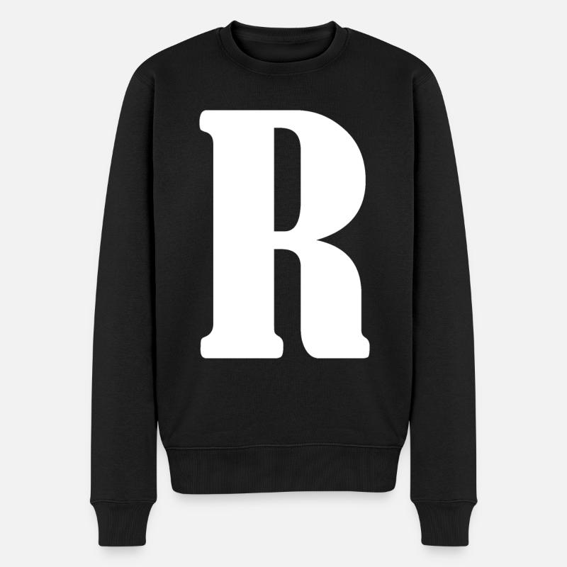 R - Männer Premium Bio Pullover - Schwarz