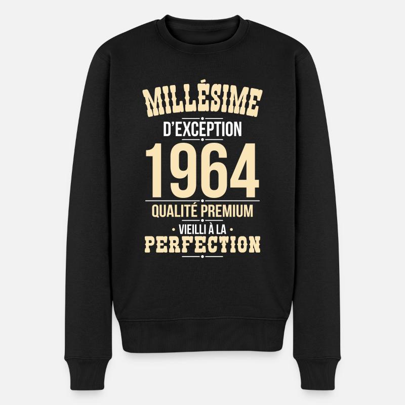 Anniversaire 60 ans - Millésime d'Exception 1964 - Pull Premium bio Homme - noir