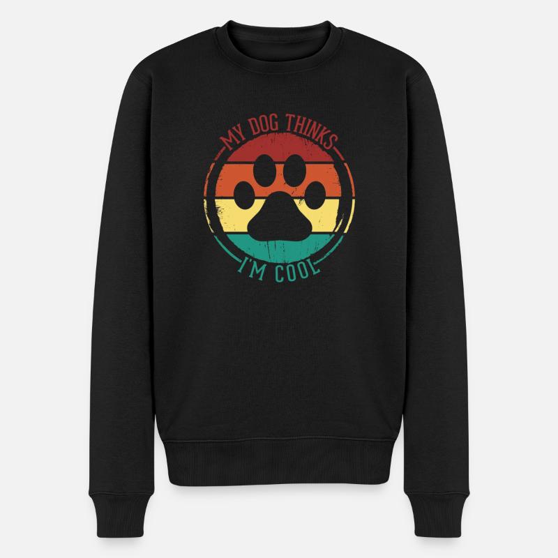My Dogs Think I'm Cool Dog Lover Funny Dog - Männer Premium Bio Pullover - Schwarz