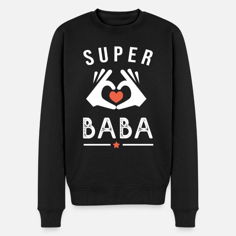 super baba gift baba - Men's Premium Organic Jumper - black