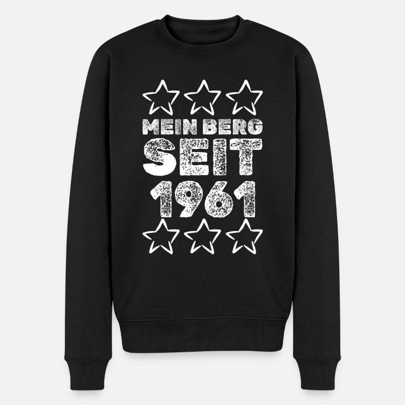 1961 - Männer Premium Bio Pullover - Schwarz