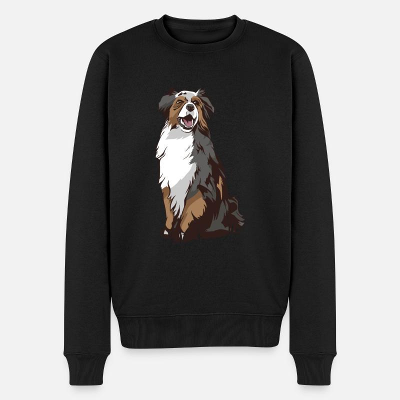 Australian Shepherd - Männer Premium Bio Pullover - Schwarz