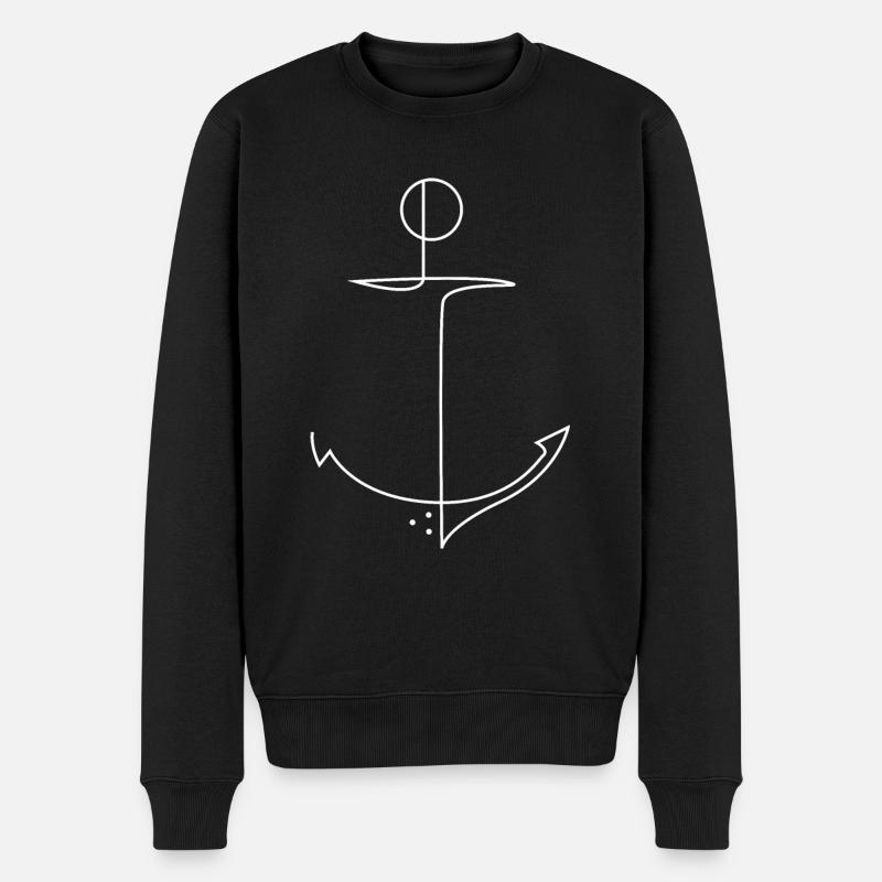 Ancre Eau bateau - Pull Premium bio Homme - noir