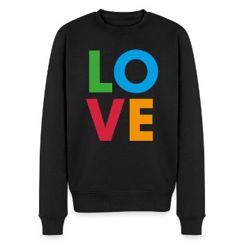 Amour - Pull Premium bio Homme - noir - Devant - Nico (187cm)