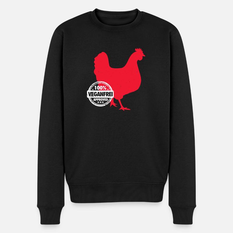 100% Veganfrei - Nicht Vegan - Männer Premium Bio Pullover - Schwarz