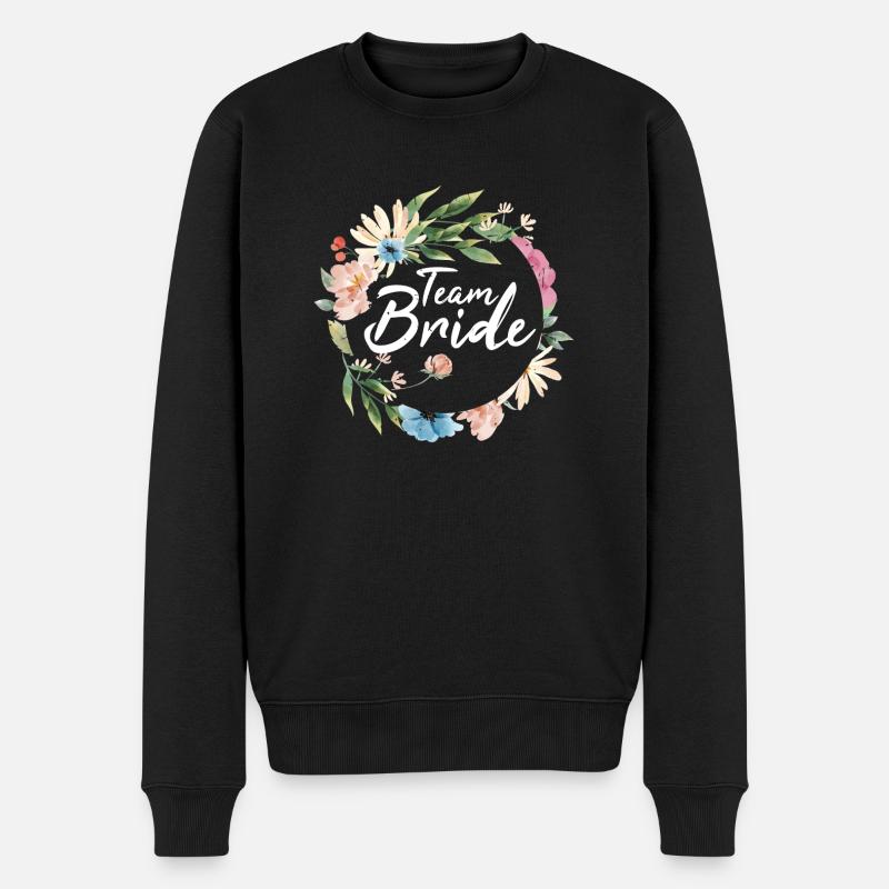 Team Braut I Junggesellinnenabschied Party - Männer Premium Bio Pullover - Schwarz