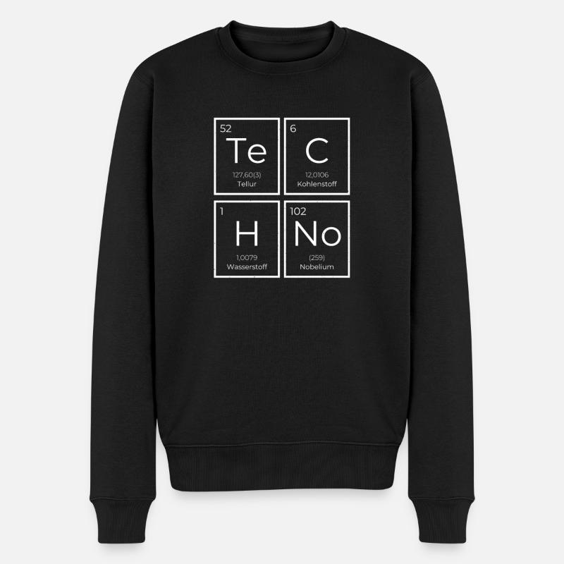 Techno Science Periodensystem - Männer Premium Bio Pullover - Schwarz