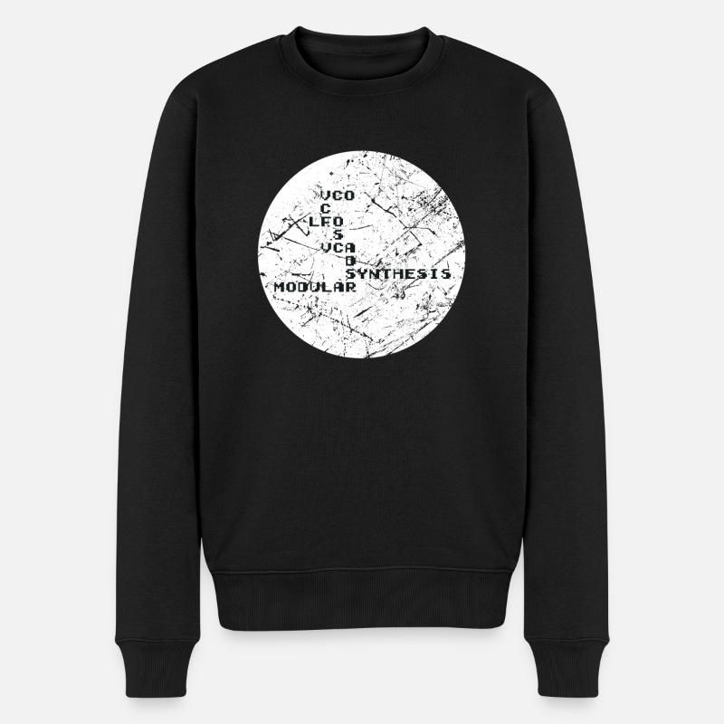 Synthesizer Techno Map - Männer Premium Bio Pullover - Schwarz
