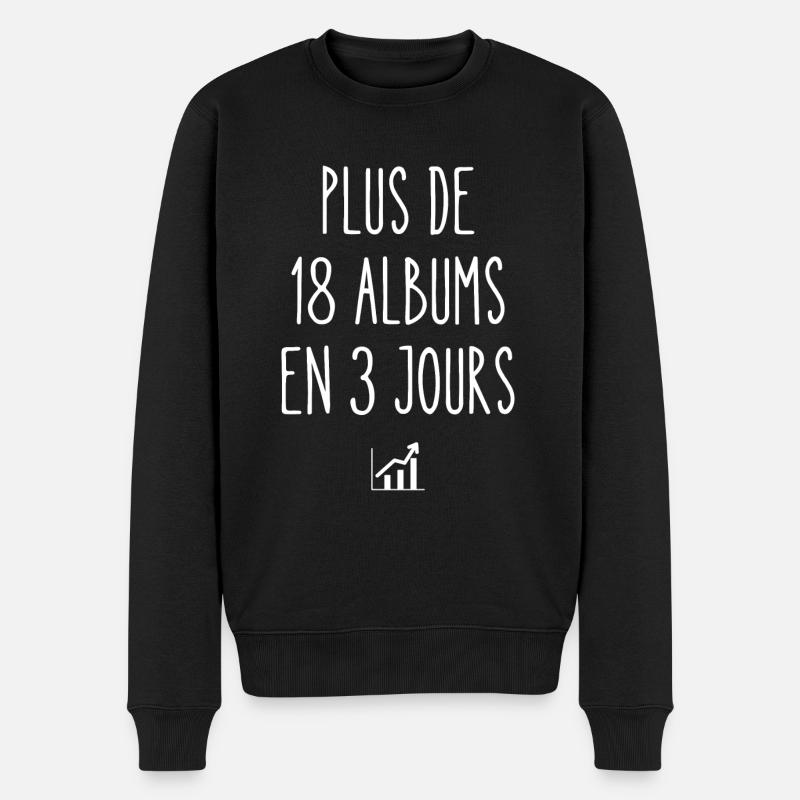 plus de 18 albums en 3 jours - Pull Premium bio Homme - noir