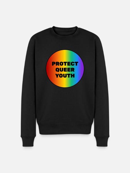 Protect Queer Youth - Men's Premium Organic Jumper - black