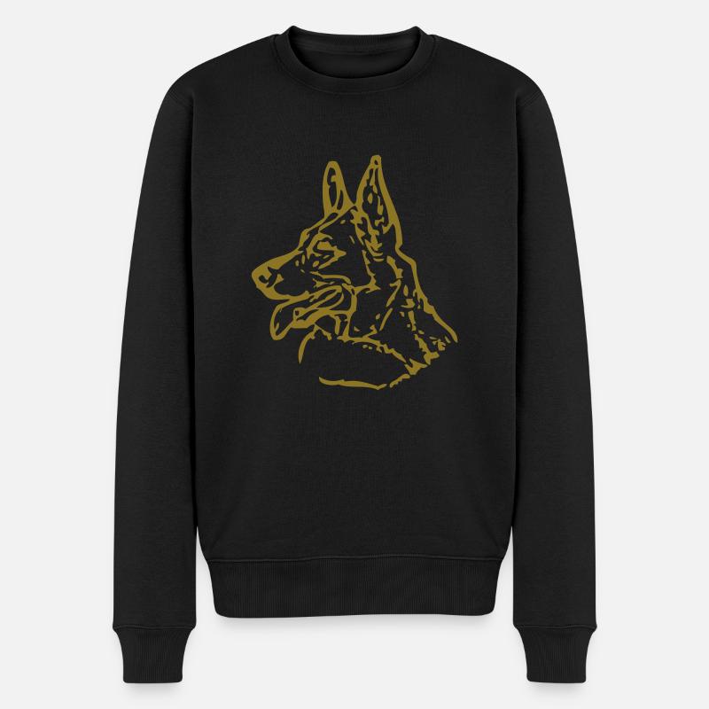 shepherd © - www.dog-power.nl - Männer Premium Bio Pullover - Schwarz