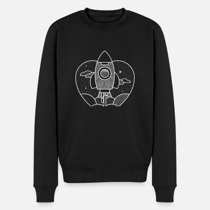 Space Lover - Pull Premium bio Homme - noir