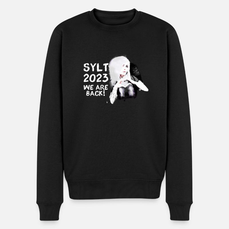 punks,sylt,ticket,punk,tauben,graffiti,emo - Männer Premium Bio Pullover - Schwarz