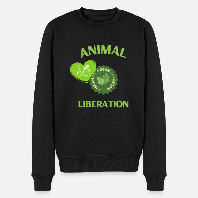 Vegan bio, Libération animale - Pull Premium bio Homme - noir