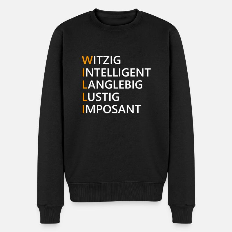 Willi Name Geschenk - Männer Premium Bio Pullover - Schwarz