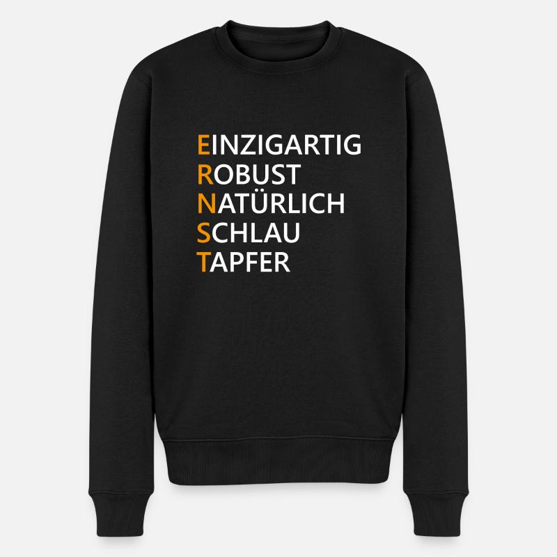 Ernst Name Geschenk - Männer Premium Bio Pullover - Schwarz