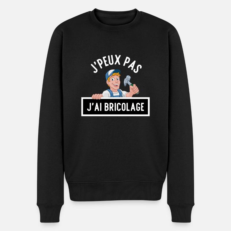J'peux pas j'ai bricolage - Pull Premium bio Homme - noir