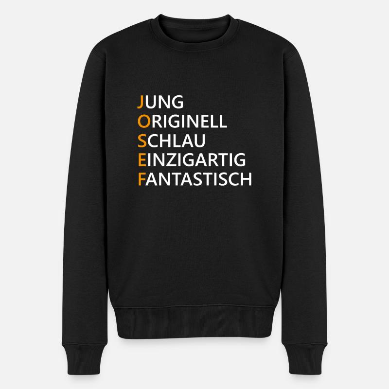 Josef Name Geschenk - Männer Premium Bio Pullover - Schwarz