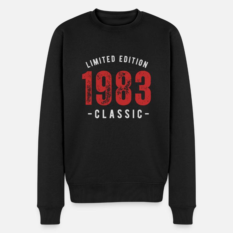 Geburtsdatum 1983 - Männer Premium Bio Pullover - Schwarz