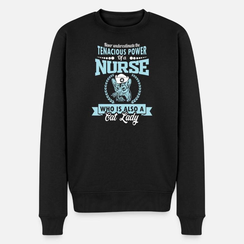 DAME DE CHAT D’INFIRMIÈRE - Pull Premium bio Homme - noir
