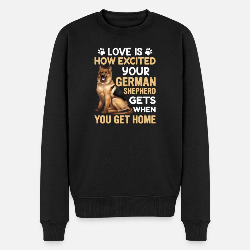 BERGER ALLEMAND AMOUR - Pull Premium bio Homme - noir