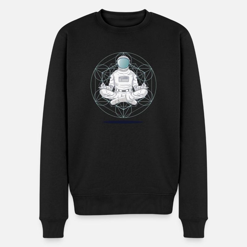 MÉDITATION SPATIALE DES ASTRONAUTES - Pull Premium bio Homme - noir