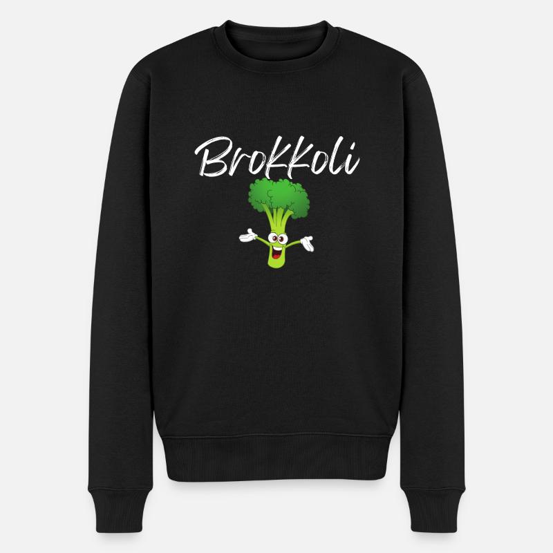 Brokkoli - Männer Premium Bio Pullover - Schwarz