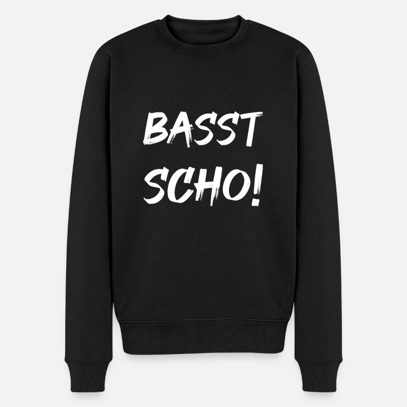 BASST SCHO! - Männer Premium Bio Pullover - Schwarz
