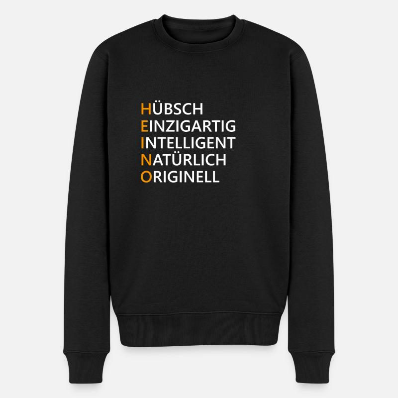 Heino Name Geschenk - Männer Premium Bio Pullover - Schwarz