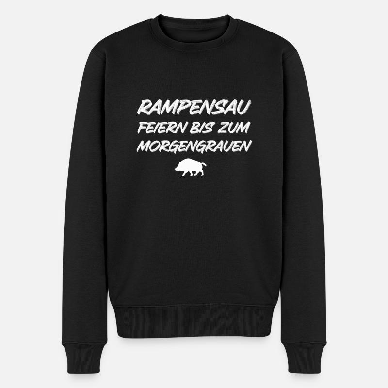 Rampensau,Fête jusqu’à l’aube,Sanglier - Pull Premium bio Homme - noir