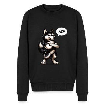 No Husky Husky Owner Husky Owner Husky Owner Husky Lovers - Men's Premium Organic Jumper - black - Front - Nico (187cm)