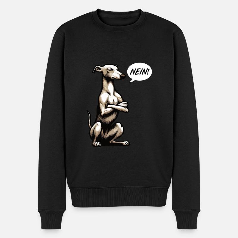 Nein Whippet Windhund Whippets Windhundbesitzer - Männer Premium Bio Pullover - Schwarz