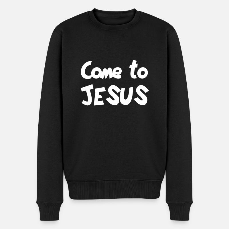 Vêtements chrétiens Venez à Jésus - Pull Premium bio Homme - noir
