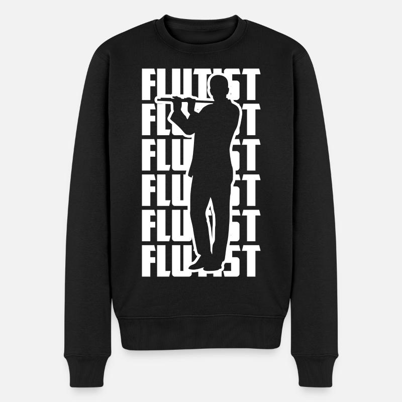 Flûtiste drôle - Pull Premium bio Homme - noir