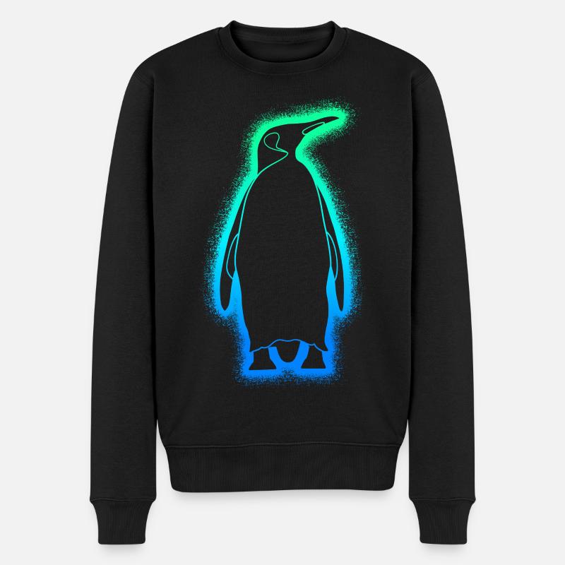 Pingouins Garçons Hommes Enfants Pengouin - Pull Premium bio Homme - noir